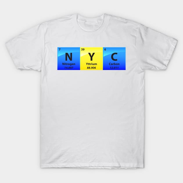 NYC New York City Periodic Table Of Elements T-Shirt by yeoys